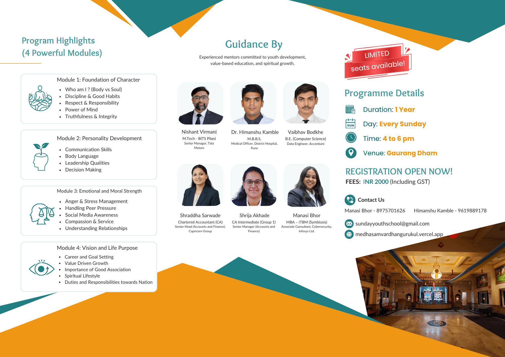 Program Modules and Mentors